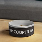 Gamelle de Chien Personnalisé avec Nom Animal Gamelle en Acier Inoxydable Antidérapant Cadeau pour Propriétaire d'Animal de Compagnie