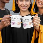 Personalized Long Distance State to State Map 11/15oz Ceramic Mug with Names Graduation Friendship Gift for Family Friend