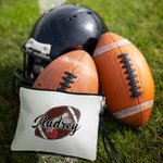 Personalizzato Pickleball Calcio Basket Sport Canvas Makeup Bag con nome e cerniera regalo di compleanno per gli amanti della palla Coach