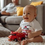 Gepersonaliseerd Ik Ga Brandweer Met Papa 100% Katoenen Baby Rompertje met Bijnaam Verjaardag Vaderdagcadeau voor Baby