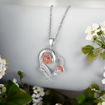 Personalisierte bunte Emaille Geburt Blume Herz Halskette mit eingraviertem Namen Geburtstag Muttertag Geschenk für sie