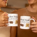 Personalized Long Distance State to State Map 11/15oz Ceramic Mug with Names Graduation Friendship Gift for Family Friend