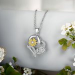 Personalisierte bunte Emaille Geburt Blume Herz Halskette mit eingraviertem Namen Geburtstag Muttertag Geschenk für sie