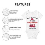 Gepersonaliseerd Ik Ga Brandweer Met Papa 100% Katoenen Baby Rompertje met Bijnaam Verjaardag Vaderdagcadeau voor Baby