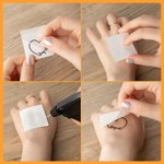 Tatouage Temporaire Imperméable Personnalisé avec 1-5 Noms Motif de Coeurs Cadeau de Soirée Fête des Pères pour Famille Ami Couple