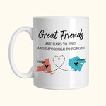 Personalized Long Distance State to State Map 11/15oz Ceramic Mug with Names Graduation Friendship Gift for Family Friend