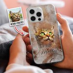 Personalized Watercolor  Dog Cat Pet Portrait  TPU Phone Case for iPhone with Name Pet Loss Birthday Gift for Pet Lovers