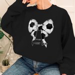 Gepersonaliseerd In My Era Coquette Strik Honkbal Volleybal Softbal Voetbal Sweatshirt met Tekst Verjaardagscadeau voor haar