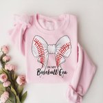 Gepersonaliseerd In My Era Coquette Strik Honkbal Volleybal Softbal Voetbal Sweatshirt met Tekst Verjaardagscadeau voor haar