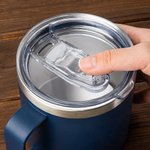 Personalised Stainless Steel  Engraved Firefighters Badge Coffee Mug Water Bottle with Name Birthday Gift for Firefighter