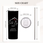 Personalisierte Multi-Color Real Estate 20oz Name Tumbler mit Website E-Mail Business-Geschenk für Immobilienmakler