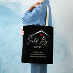 Personalized Realtor Large Capacity Name Tote Bag with Website Phone Number Business Gift for Estate Agent