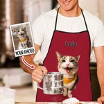 Personalisierte Ölmalerei Stil Haustier Foto wasserdichte Schürze mit Namen Multicolor verfügbar Geburtstagsgeschenk für Tierliebhaber Besitzer