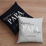 Personalisierte Glück ist mit einem DAD PAPA wie Sie werfen Kissenbezug mit 1-8 Kind Namen Vatertag Geburtstag Geschenk für Papa Opa