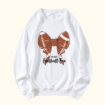 Gepersonaliseerd In My Era Coquette Strik Honkbal Volleybal Softbal Voetbal Sweatshirt met Tekst Verjaardagscadeau voor haar