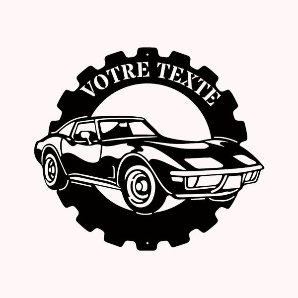 Panneau Décoratif Personnalisé avec Texte Évidé Décoration Murale Intérieure pour Atelier Garage Cadeau Fête des Pères pour Homme