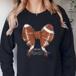 Gepersonaliseerd In My Era Coquette Strik Honkbal Volleybal Softbal Voetbal Sweatshirt met Tekst Verjaardagscadeau voor haar