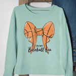 Gepersonaliseerd In My Era Coquette Strik Honkbal Volleybal Softbal Voetbal Sweatshirt met Tekst Verjaardagscadeau voor haar