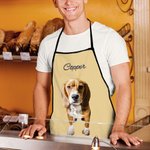 Personalisierte Ölmalerei Stil Haustier Foto wasserdichte Schürze mit Namen Multicolor verfügbar Geburtstagsgeschenk für Tierliebhaber Besitzer