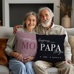Personalisierte Glück ist mit einem DAD PAPA wie Sie werfen Kissenbezug mit 1-8 Kind Namen Vatertag Geburtstag Geschenk für Papa Opa