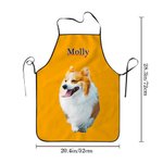 Personalisierte Ölmalerei Stil Haustier Foto wasserdichte Schürze mit Namen Multicolor verfügbar Geburtstagsgeschenk für Tierliebhaber Besitzer