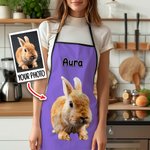 Personalisierte Ölmalerei Stil Haustier Foto wasserdichte Schürze mit Namen Multicolor verfügbar Geburtstagsgeschenk für Tierliebhaber Besitzer