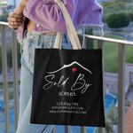 Personalized Realtor Large Capacity Name Tote Bag with Website Phone Number Business Gift for Estate Agent