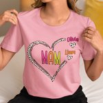 Personalised Cute Dalmatian Dots Heart T-shirt Sweatshirt with Names Birthday Gift for Grandma Mom