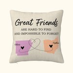 Personalisierte Long Distance State Map werfen Kissenbezug mit Namen und Text Housewarming Graduation Geschenk für Freund