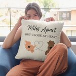 Personalisierte Long Distance State Map werfen Kissenbezug mit Namen und Text Housewarming Graduation Geschenk für Freund