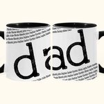Personalised Repeating 2-7 Names Ceramic 11oz Mug Birthday Father's Day Gift for Family Father