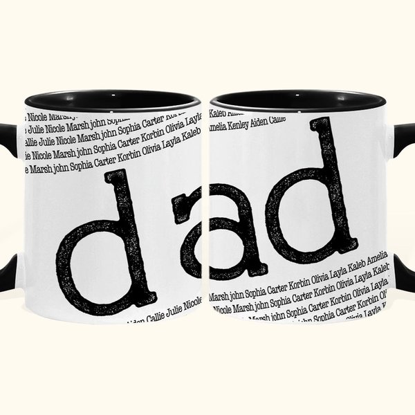 Repeating Names Ceramic 11oz Mug Father's Day Gift
