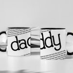 Personalised Repeating 2-7 Names Ceramic 11oz Mug Birthday Father's Day Gift for Family Father