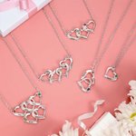 Personalisierte gravierte Herz-Halskette mit 1-5 Namen und Geburtssteinen Geburtstag Jahrestag Geschenk für sie