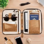 Portefeuille de Passeport Personnalisé avec Photo et Noms des Enfants Accessoire en Cuir pour Voyage Cadeau Fête des Pères pour Papa