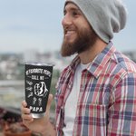 Gobelet Isotherme Personnalisé avec Surnom et 1-16 Noms sur Poings Papa et Enfants Thème My Favourite People Call Me Cadeau Fête des Pères pour Homme