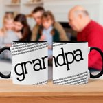 Personalised Repeating 2-7 Names Ceramic 11oz Mug Birthday Father's Day Gift for Family Father
