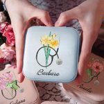 Personalized Portable PU Leather Jewelry Box with Stethoscope Birth Flower  Name Practicing Nurse Appreciation Graduation Gift for Her