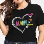 Personalised Cute Dalmatian Dots Heart T-shirt Sweatshirt with Names Birthday Gift for Grandma Mom
