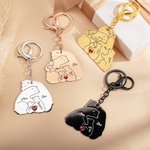 Personalized Engraved Papa Mama Bear Keychain Bag Charm with 1-7 Baby Bears and Names Love Heart  Family Keepsake Gift for Dad Mom Grandparent
