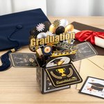 Personalized Handmade 3D Graduation Pop Up Box Card with Money Envelope and Greeting Card Graduation Congratulations Gift for Graduates