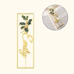 Personalized Hand-made Watercolor Birth Flower Bookmark with Name Birthday Gift for Books Lover Reader