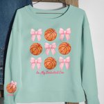 Sweat-shirt Personnalisé avec Balle Ballon Noeud Coquet et Nom Cadeau Anniversaire pour Femme