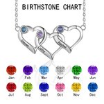 Personalisierte gravierte Herz-Halskette mit 1-5 Namen und Geburtssteinen Geburtstag Jahrestag Geschenk für sie