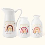 Gepersonaliseerde Regenboog Design Keramische Vaas Home Decoratie met Leraar en Student Naam Terug naar School Waardering Gift voor Leraar