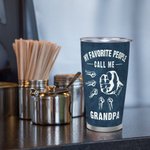 Gobelet Isotherme Personnalisé avec Surnom et 1-16 Noms sur Poings Papa et Enfants Thème My Favourite People Call Me Cadeau Fête des Pères pour Homme