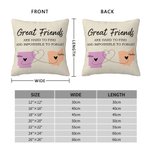 Personalisierte Long Distance State Map werfen Kissenbezug mit Namen und Text Housewarming Graduation Geschenk für Freund