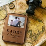 Portefeuille de Passeport Personnalisé avec Photo et Noms des Enfants Accessoire en Cuir pour Voyage Cadeau Fête des Pères pour Papa