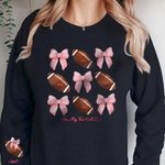 Sweat-shirt Personnalisé avec Balle Ballon Noeud Coquet et Nom Cadeau Anniversaire pour Femme