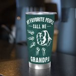 Gobelet Isotherme Personnalisé avec Surnom et 1-16 Noms sur Poings Papa et Enfants Thème My Favourite People Call Me Cadeau Fête des Pères pour Homme